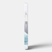 Uw foto en naam of bericht in blauw script Case-Mate iPhone case (Achterkant / Links)