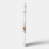 Uw foto en naam of bericht in blauw script Case-Mate iPhone case (Achterkant / Rechts)