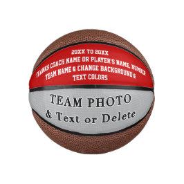 Uw foto en naam op Basketball Coach of Players Mini Basketbal