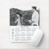 Uw foto en namen Persoonlijk Agenda 2021 Muismat (Met muis)