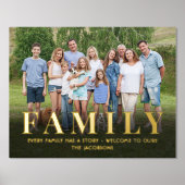 Uw foto- en offertefamilie houden elegante minima  folie afdrukken (Voorkant)