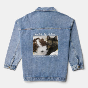 UW FOTO en TEKST, Blauw Denim Jacket