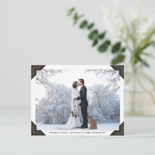 Uw foto en tekst | Elegant  Afbeelding Album Briefkaart (Staand voorkant)