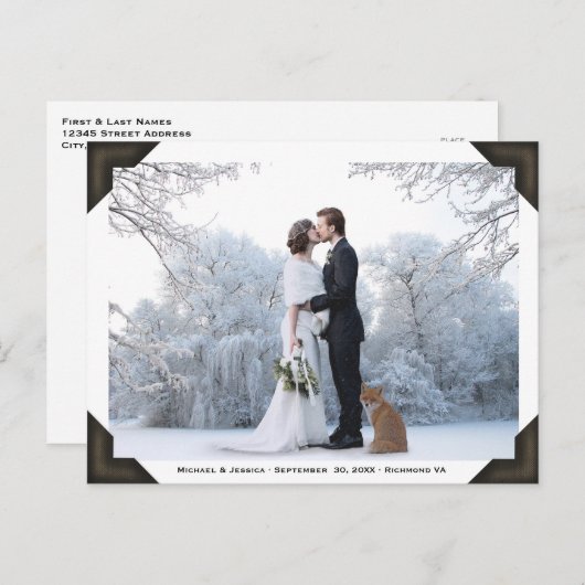 Uw foto en tekst | Elegant  Afbeelding Album Briefkaart (Voorkant / Achterkant)