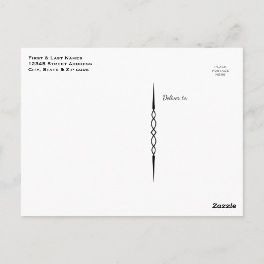 Uw foto en tekst | Elegant  Afbeelding Album Briefkaart (Achterkant)