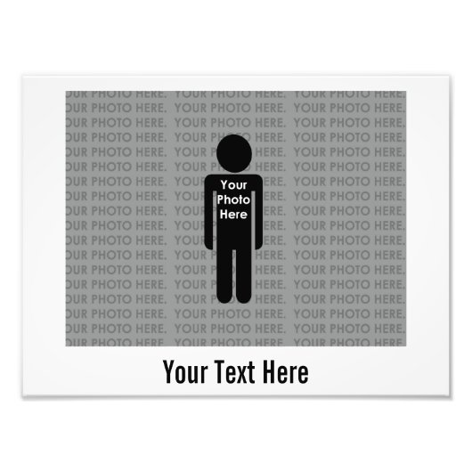 Uw foto en tekst hier Aangepaste foto afdrukken (Voorkant)