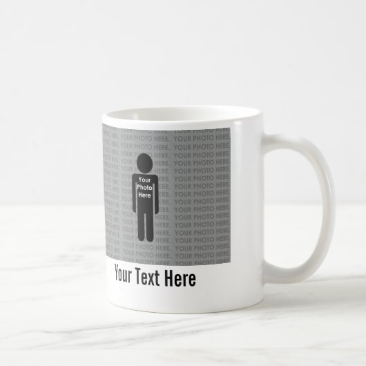 Uw Foto en Tekst Hier Aangepaste Koffie Mok Cup (Rechts)