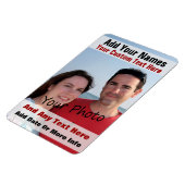 Uw foto en tekst op een flexibele magneet (Linkerzijde)