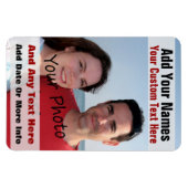 Uw foto en tekst op een flexibele magneet (Horizontaal)