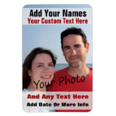 Uw foto en tekst op een flexibele magneet (Verticaal)