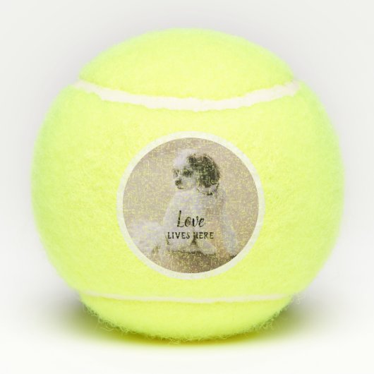 Uw foto en tekst op maat tennisballen (Achterkant)
