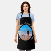 Uw Foto en Tekst Schort Aangepaste Kleuren en Lett (Gedragen)