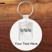  - Uw foto en tekst Sleutelhanger (Voorkant)