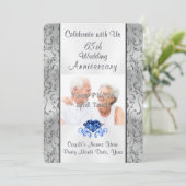 Uw FOTO- en TEKST uitnodigingen voor je 65e verjaa (Staand voorkant)