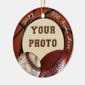 Uw foto- en tekstsport-gerelateerde cadeautjes, si keramisch ornament (Links)