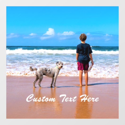 Uw foto- en tekstvenster plakken met aangepaste te raamsticker (Vel)