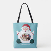 UW foto en uw naam kersttassen Tote Bag (Achterkant)