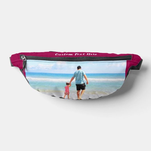 Uw foto Fanny Pack met aangepaste tekst en kleuren Heuptasje (Liggend)