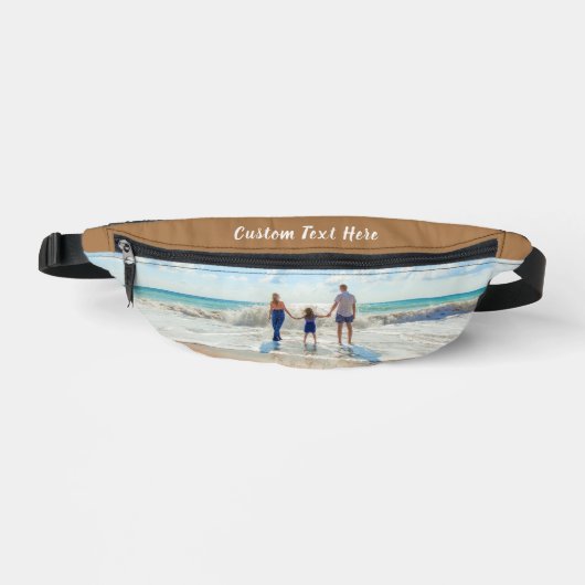 Uw foto Fanny Pack met aangepaste tekst en kleuren Heuptasje (Voorkant)