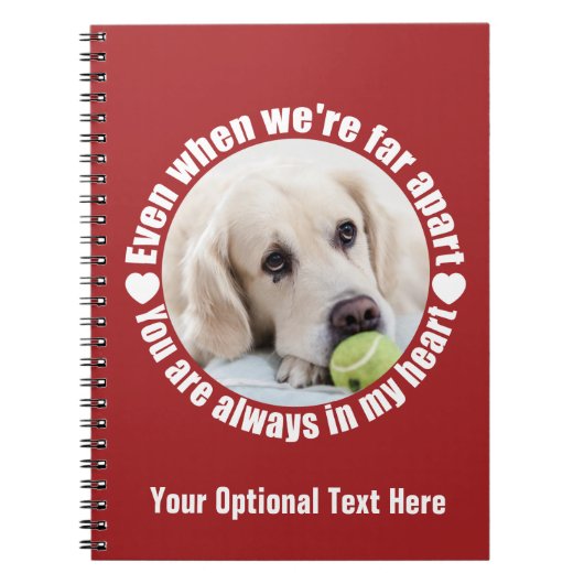 UW FOTO Far Apart Love aangepaste notitieboek (Voorkant)