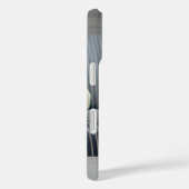 Uw foto, faux zilveren metaal & scriptnaam Case-Mate iPhone case (Achterkant / Rechts)