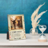 Uw foto Floral Gold Quote Anniversay Plaque Fotoplaat (Zijkant)