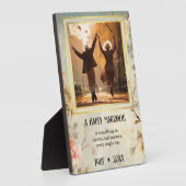 Uw foto Floral Gold Quote Anniversay Plaque Fotoplaat (Zijkant)