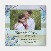 Uw Foto Floral Spring sparen de Datum Magnet (Voorkant)