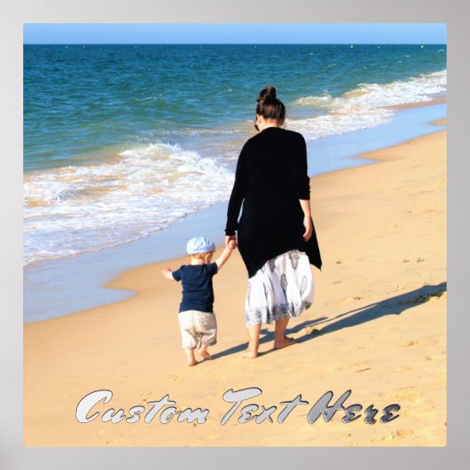 Uw Foto Folie Prints Poster met aangepaste tekst (Voorkant)