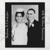 UW FOTO FOTOGRAPH-Jubileum VOOR BEDRIJFSMIDDEL Wijn Etiket (Enkel label)