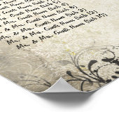 Uw foto Fuchsia Gerber Daisy Seating Chart Poster (Hoek)