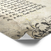 Uw foto Fuchsia Gerber Daisy Seating Chart Poster (Hoek)