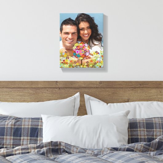 Uw foto Funky Whimsical Tree Wrapped Canvas (Insitu (Slaapkamer))