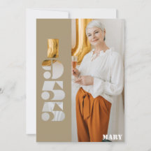 Uw foto geboren in 1955 70ste verjaardag Uitnodigi