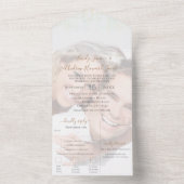 Uw foto Geometric Abstract Gold Lijst, alles in Aa All In One Uitnodiging (Binnen)