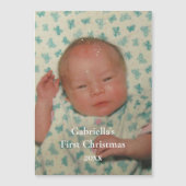Uw foto Gepersonaliseerde Baby Eerste Kerstdag (Voorkant)