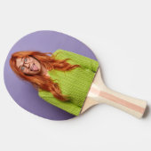 Uw foto gepersonaliseerde grappige aangepaste fees tafeltennisbatje (Zijkant)