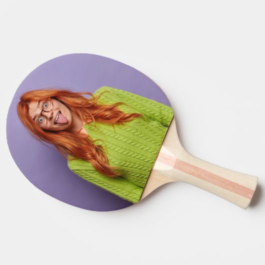 Uw foto gepersonaliseerde grappige aangepaste fees tafeltennisbatje (Zijkant)