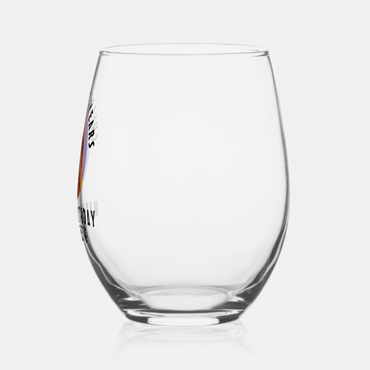 Uw foto gepersonaliseerde grappige aangepaste fees wijnglas zonder voet (Links)