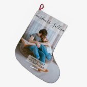 Uw foto Gepersonaliseerde kerstkousen Grote Kerstsok (Voorkant (Hangend))