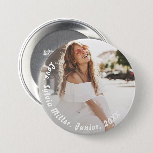 Uw foto | Gepersonaliseerde School Foto Button (Voorkant /achterkant)