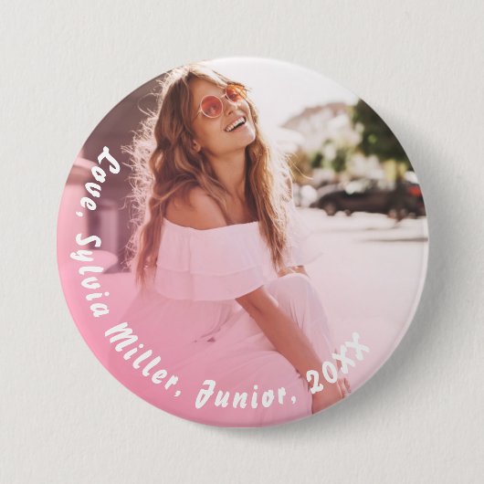 Uw foto | Gepersonaliseerde School Foto Button (Voorkant)