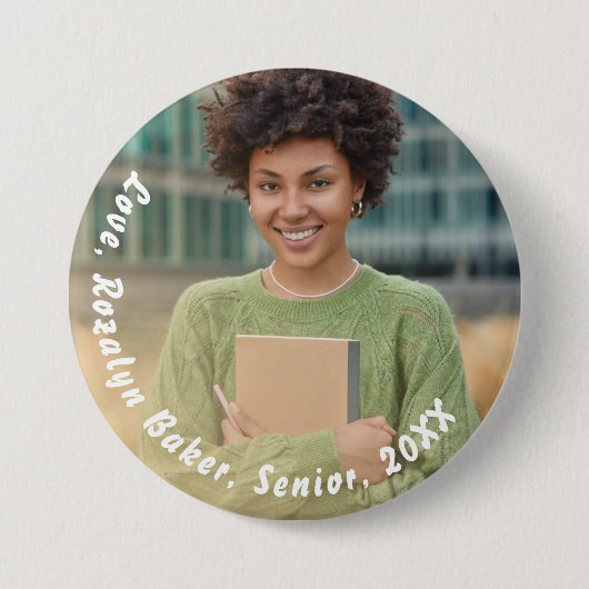 Uw foto | Gepersonaliseerde School Foto Button (Voorkant)