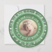 Uw foto grijs en groene feestvreugde feestdagenkaart (Voorkant)