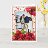 Uw FOTO Happy Valentijnse Rozen Kaart (Gele Bloem)