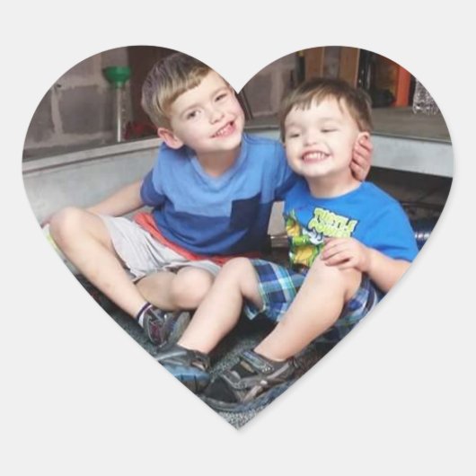 Uw foto hart stickers (Voorkant)