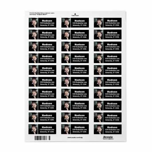 Uw foto hier Aangepast Afstuderen Etiket (Full Sheet)