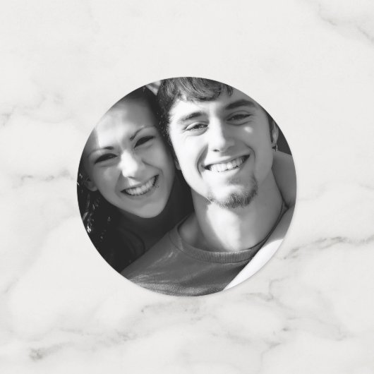 Uw foto hier bruiloft, Afstuderen, Verjaardag Confetti (Kleine voorkant)