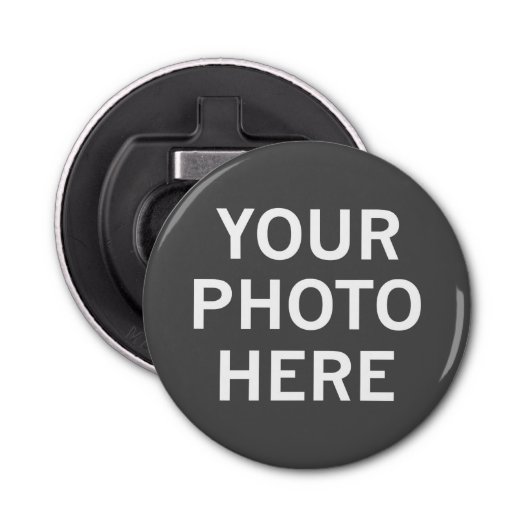 Uw foto hier button flesopener (Voorkant)