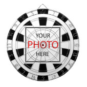 Uw foto hier - Gepersonaliseerd, merknaam / Aangep Dartbord (Voorkant)